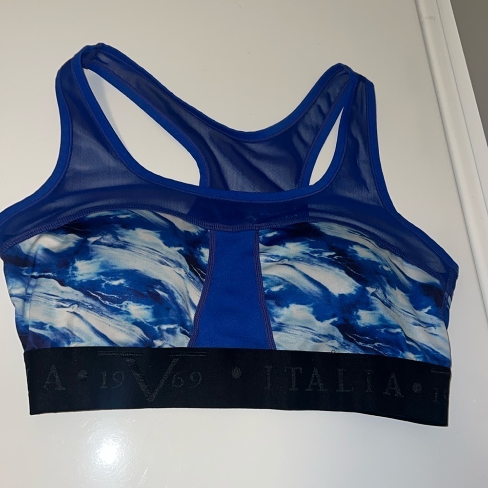 19v69 Italia Royal Blue Racerback Sport Bra L